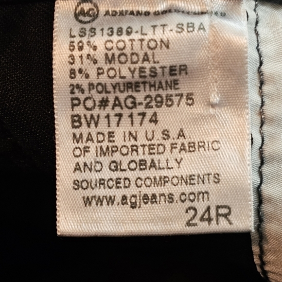 Adriano Goldschmied The Legging Super Skinny Ankle Black Faux Leather Jeans 24R - Picture 8 of 9